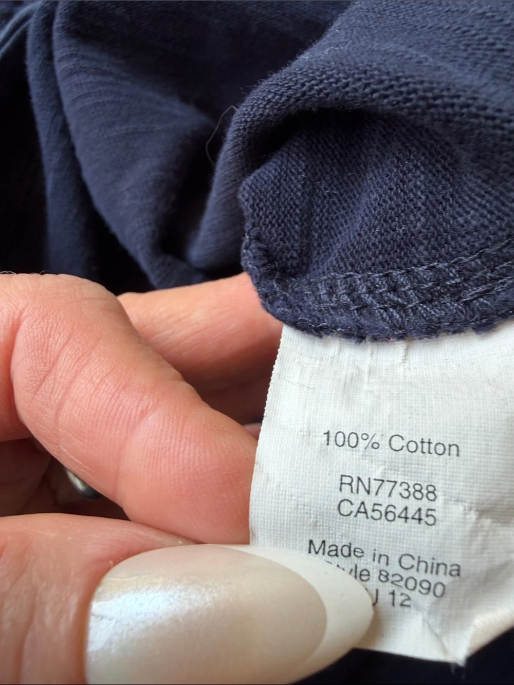 J. Crew Navy Cotton Rope Tie-Waist Tunic, Size XXS.